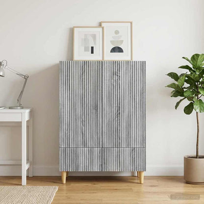 vidaXL Sideboard Grey Sonoma 66 x 34.5 x 95 cm Engineered Wood