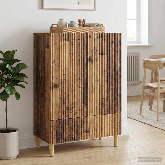 vidaXL Sideboard Old Wood 66 x 34.5 x 95 cm Engineered Wood