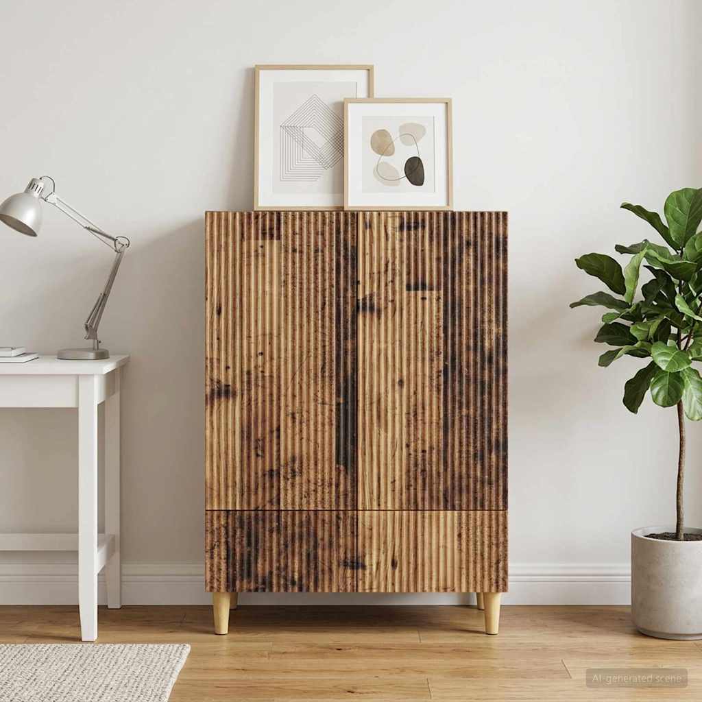 vidaXL Sideboard Old Wood 66 x 34.5 x 95 cm Engineered Wood