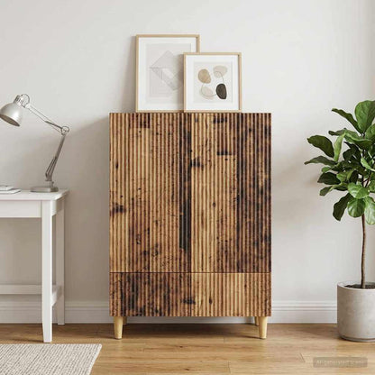 vidaXL Sideboard Old Wood 66 x 34.5 x 95 cm Engineered Wood