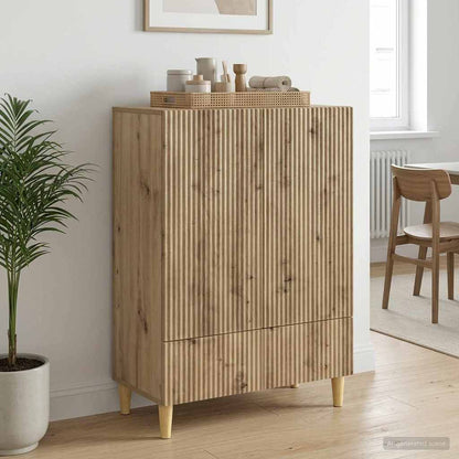 vidaXL Sideboard Artisan Oak 66 x 34.5 x 95 cm Engineered Wood