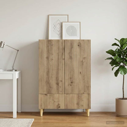 vidaXL Sideboard Artisan Oak 66 x 34.5 x 95 cm Engineered Wood