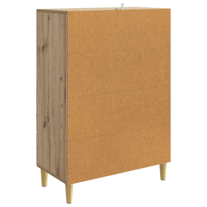 vidaXL Sideboard Artisan Oak 66 x 34.5 x 95 cm Engineered Wood