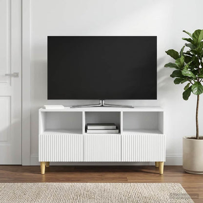 vidaXL TV Cabinet with Drawer White 102 x 34.5 x 50 cm Engineered Wood