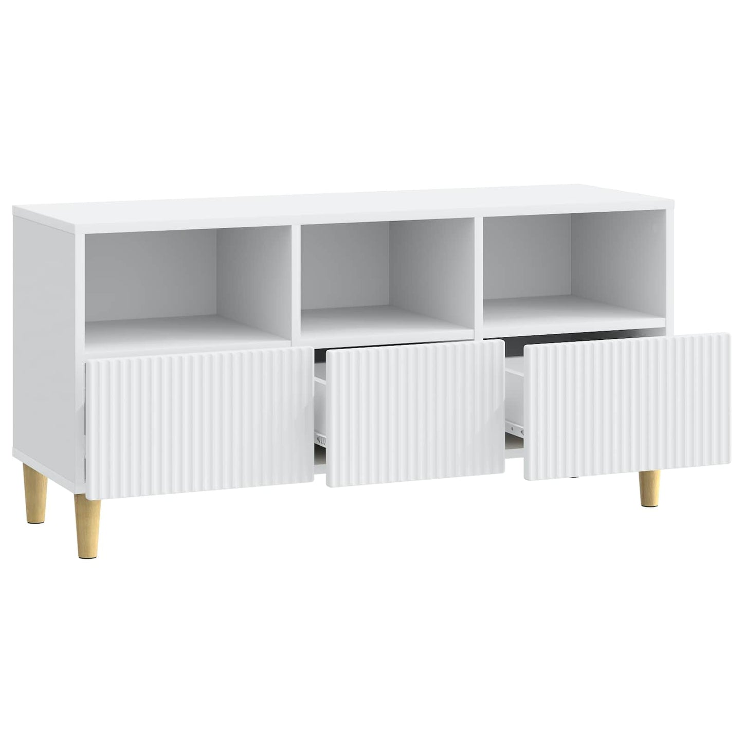 vidaXL TV Cabinet with Drawer White 102 x 34.5 x 50 cm Engineered Wood