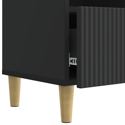 vidaXL TV Cabinet 102 x 34.5 x 50 cm Black Engineered Wood