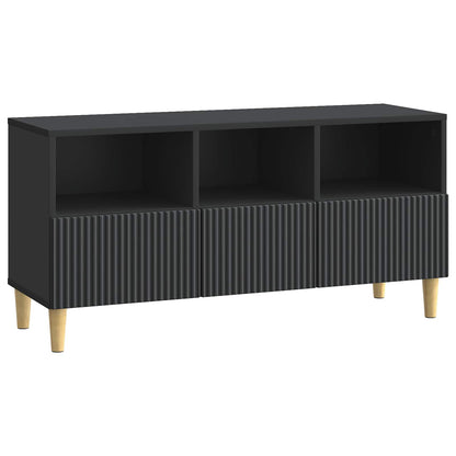 vidaXL TV Cabinet 102 x 34.5 x 50 cm Black Engineered Wood