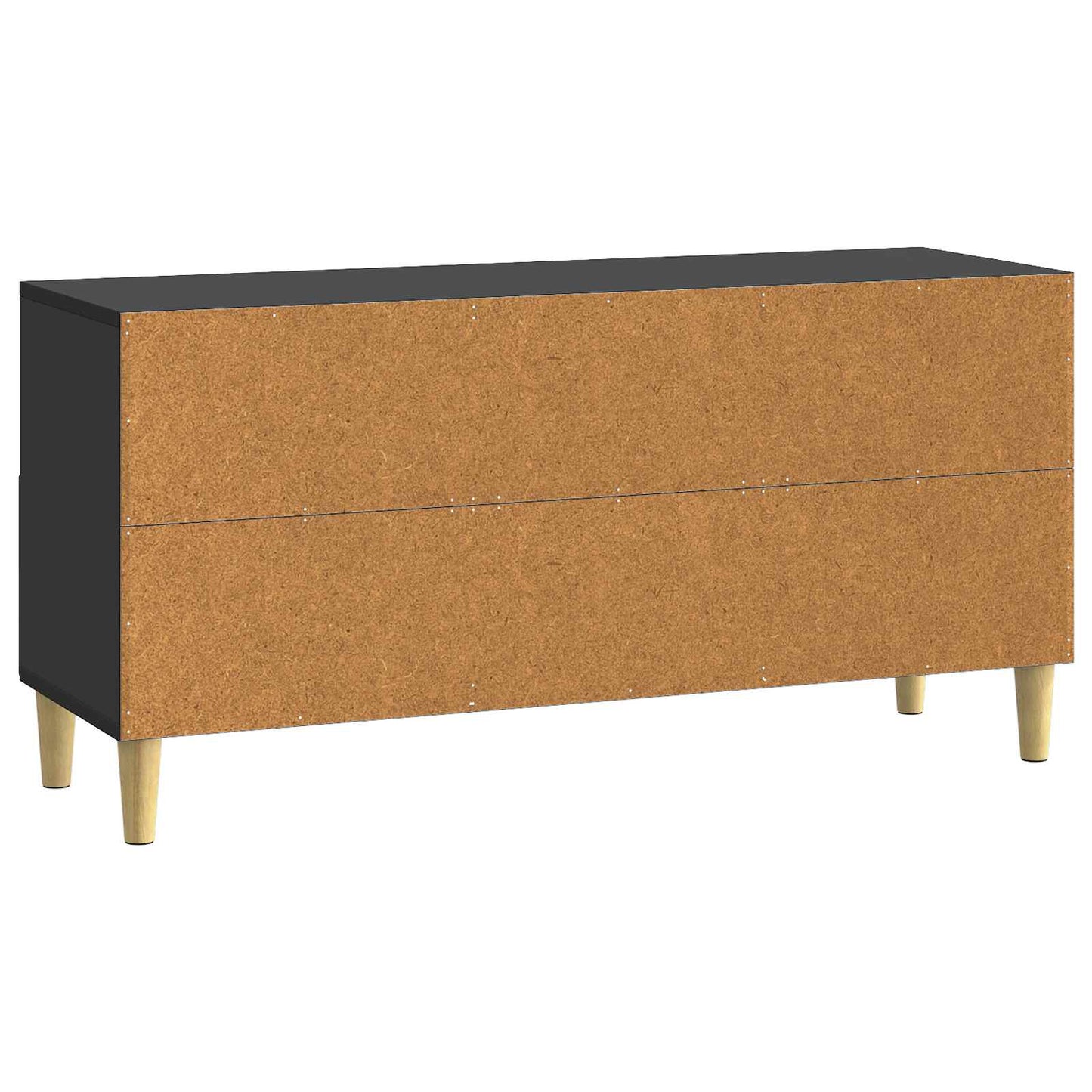 vidaXL TV Cabinet 102 x 34.5 x 50 cm Black Engineered Wood