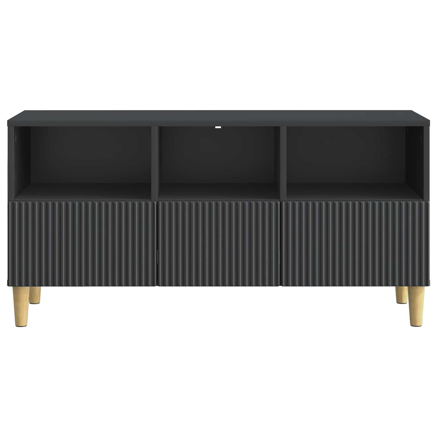 vidaXL TV Cabinet 102 x 34.5 x 50 cm Black Engineered Wood