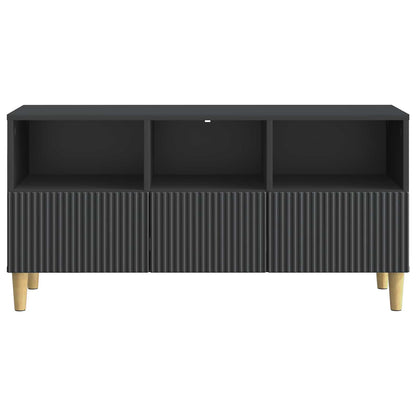 vidaXL TV Cabinet 102 x 34.5 x 50 cm Black Engineered Wood