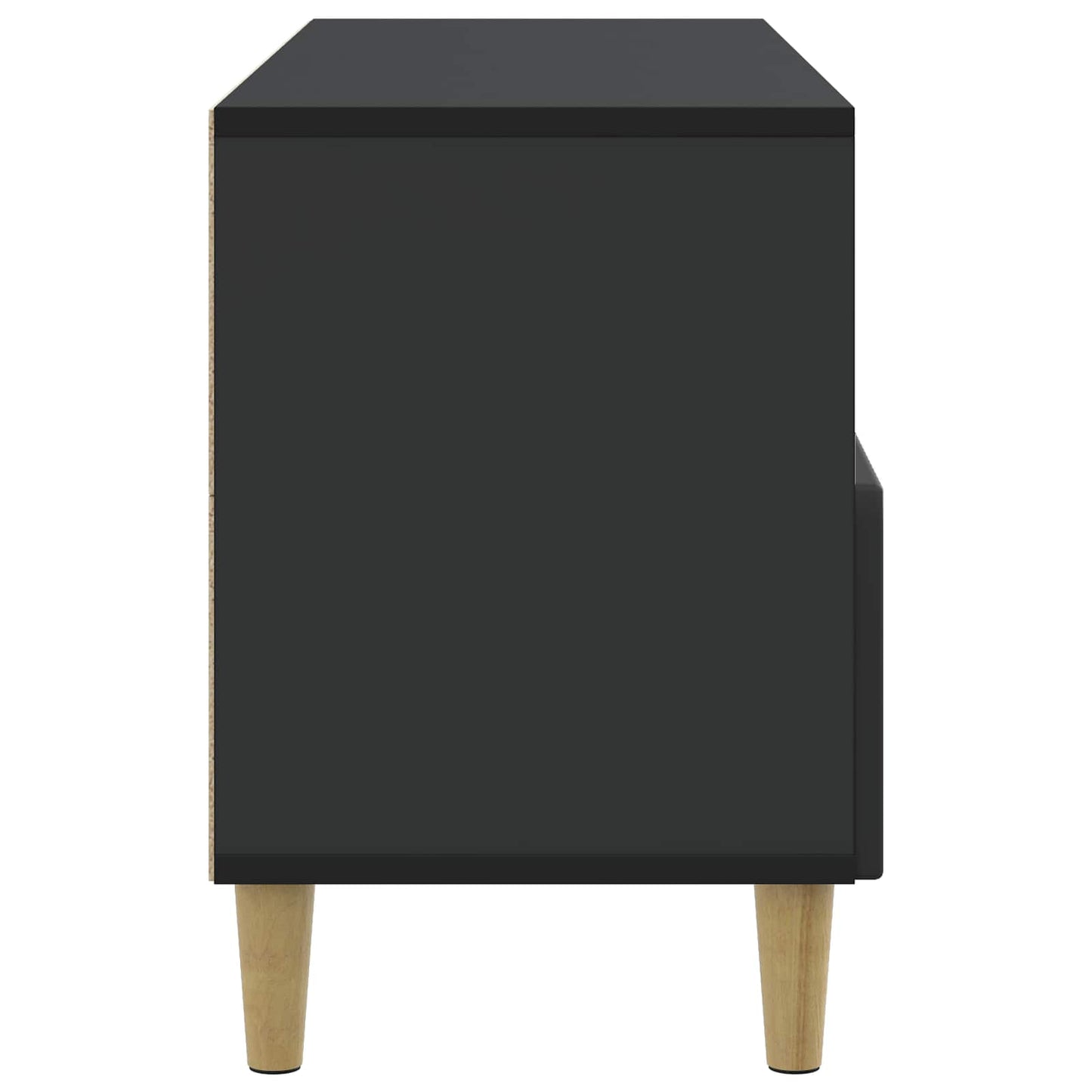 vidaXL TV Cabinet 102 x 34.5 x 50 cm Black Engineered Wood