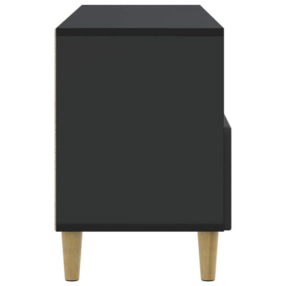 vidaXL TV Cabinet 102 x 34.5 x 50 cm Black Engineered Wood