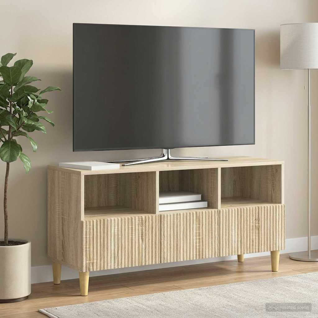vidaXL TV Cabinet Sonoma Oak 102 x 34.5 x 50 cm Engineered Wood