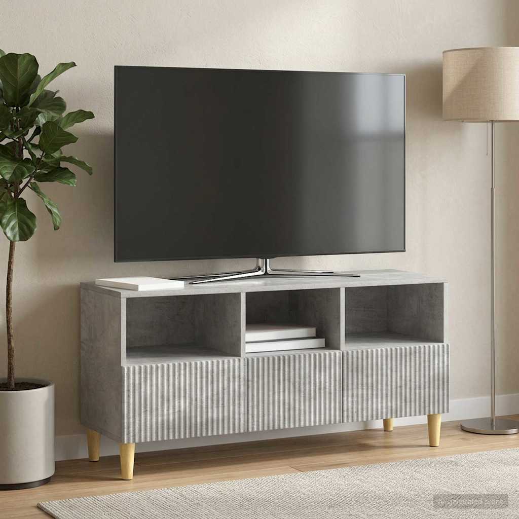 vidaXL TV Cabinet Concrete Grey 102 x 34.5 x 50 cm Engineered Wood