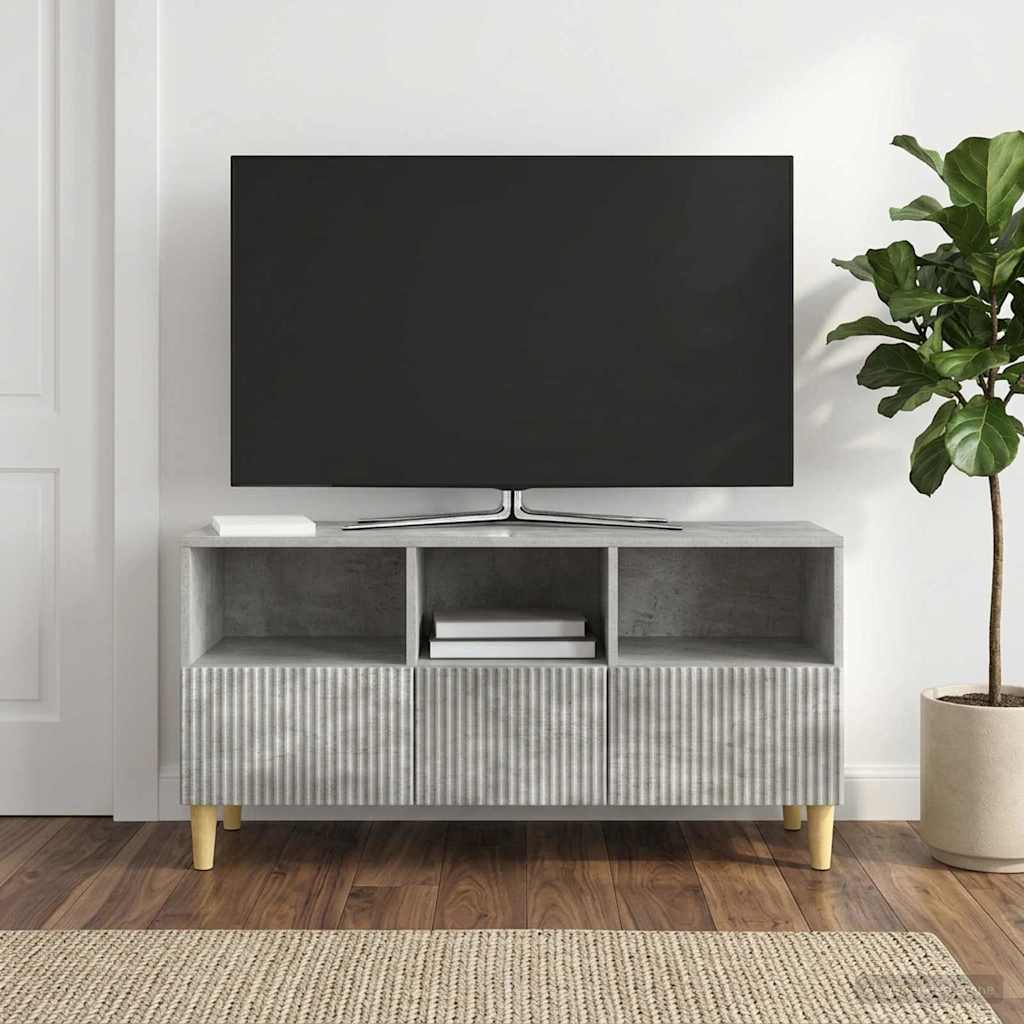 vidaXL TV Cabinet Concrete Grey 102 x 34.5 x 50 cm Engineered Wood