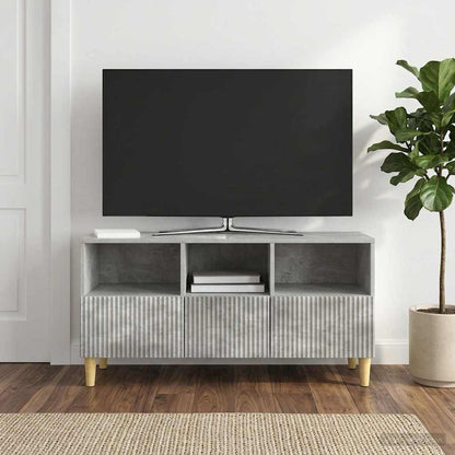 vidaXL TV Cabinet Concrete Grey 102 x 34.5 x 50 cm Engineered Wood