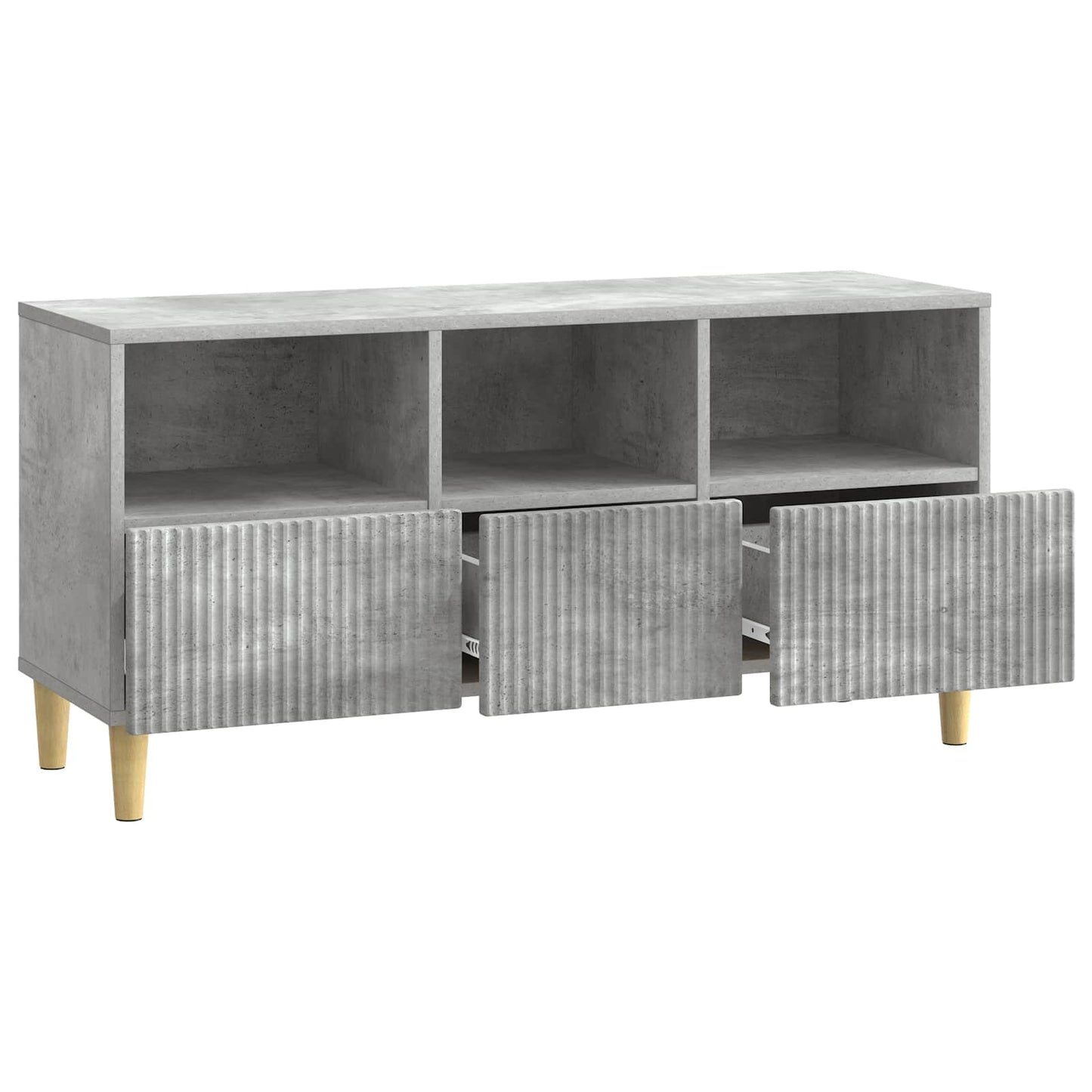 vidaXL TV Cabinet Concrete Grey 102 x 34.5 x 50 cm Engineered Wood