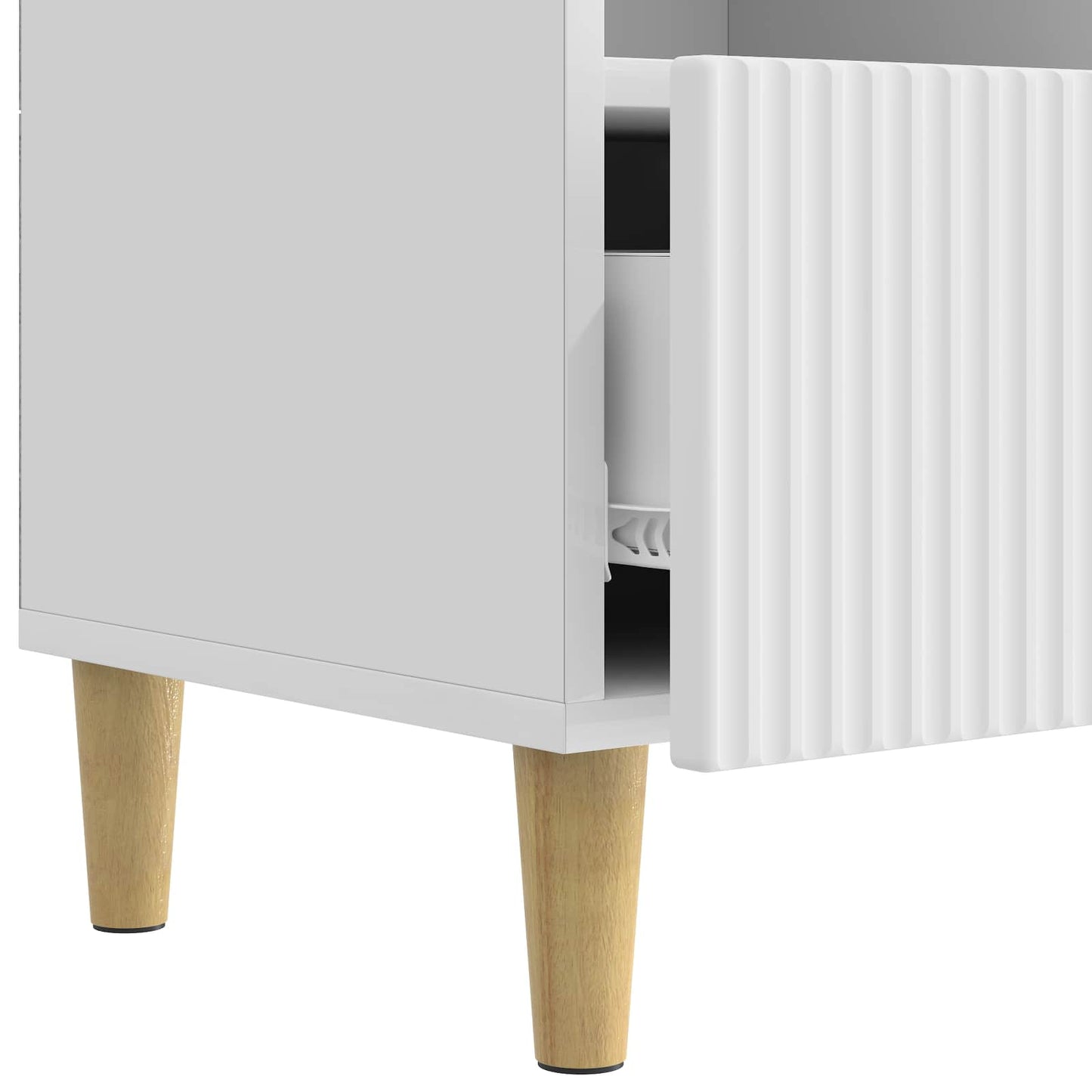 vidaXL TV Cabinet High Gloss White 102 x 34.5 x 50 cm Engineered Wood