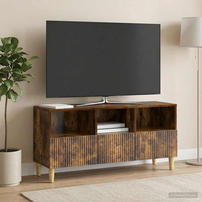 vidaXL TV Cabinet Smoked Oak 102 x 34.5 x 50 cm Engineered Wood