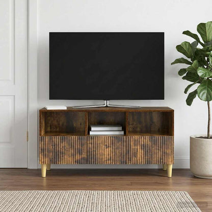 vidaXL TV Cabinet Smoked Oak 102 x 34.5 x 50 cm Engineered Wood