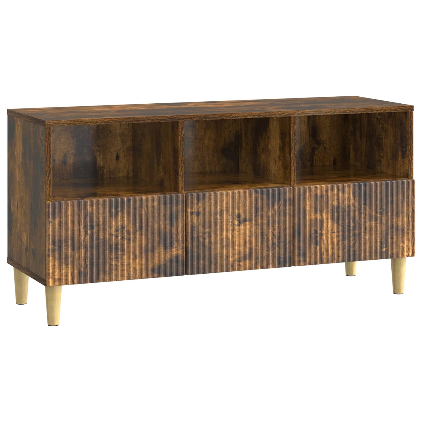 vidaXL TV Cabinet Smoked Oak 102 x 34.5 x 50 cm Engineered Wood