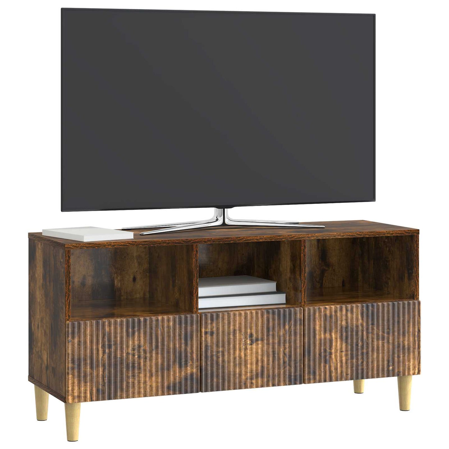 vidaXL TV Cabinet Smoked Oak 102 x 34.5 x 50 cm Engineered Wood