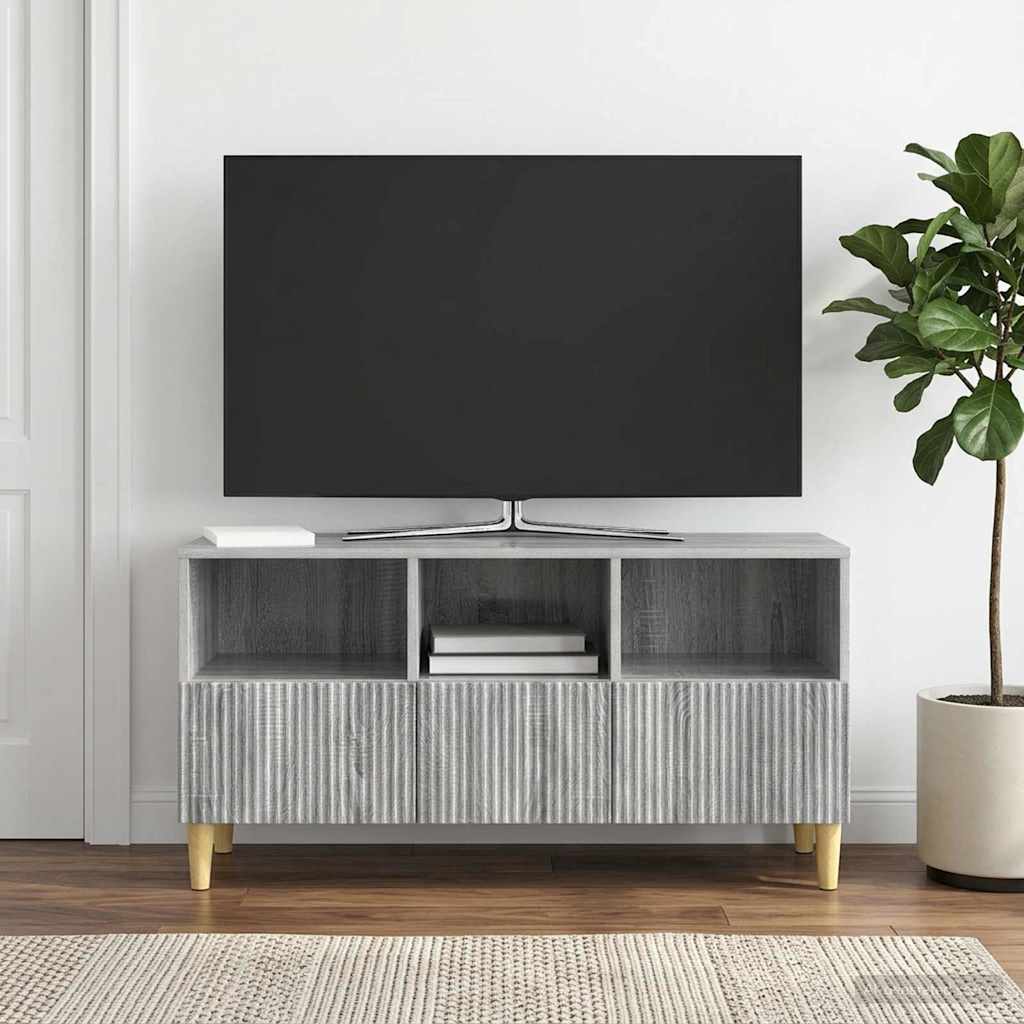 vidaXL TV Cabinet Grey Sonoma 102 x 34.5 x 50 cm Engineered Wood