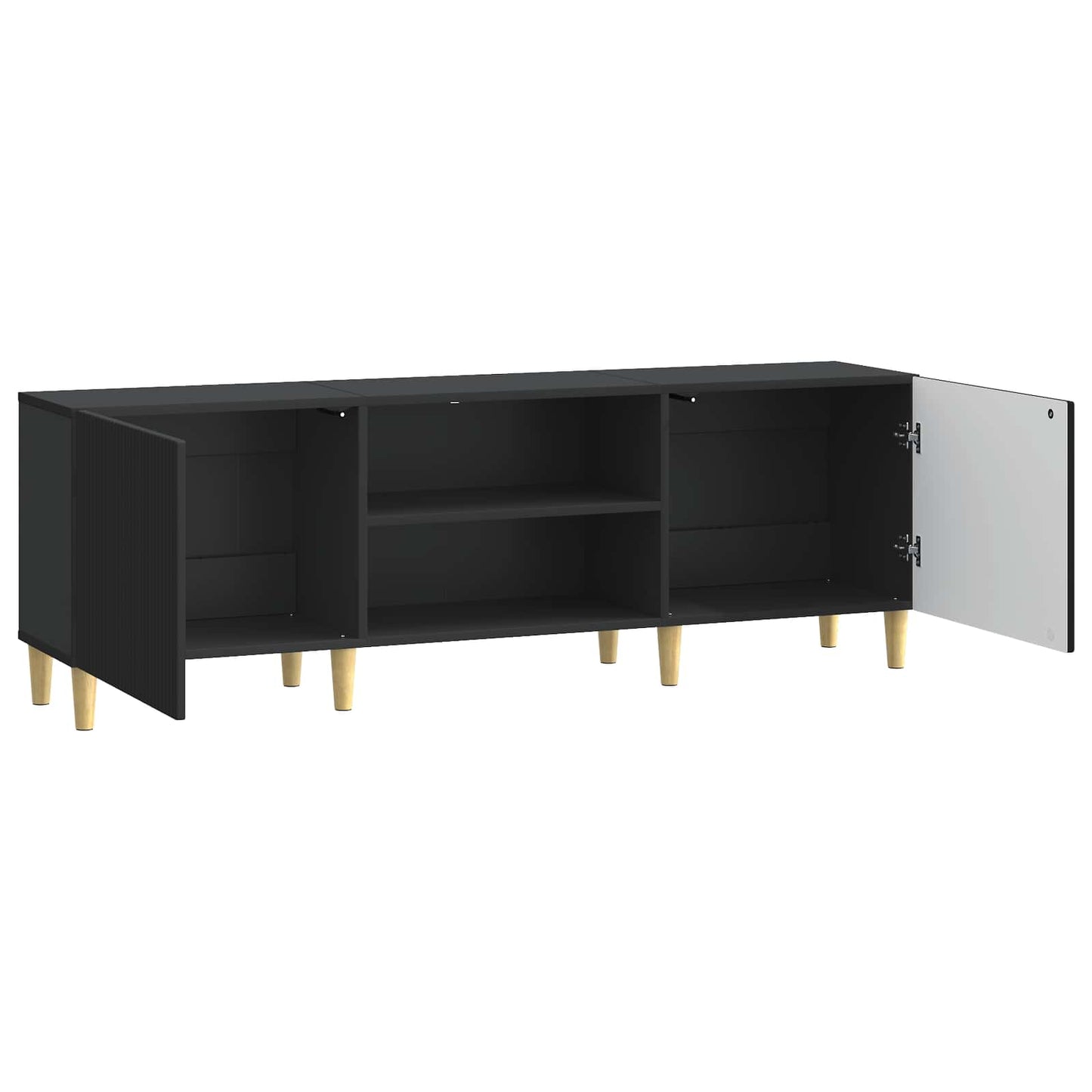 vidaXL TV Cabinet Black 150 x 31 x 50 cm Engineered Wood