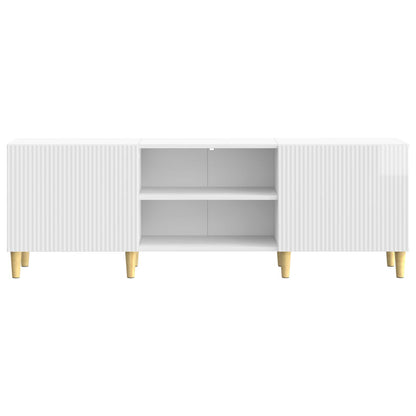 vidaXL TV Cabinet High Gloss White 150 x 31 x 50 cm Engineered Wood