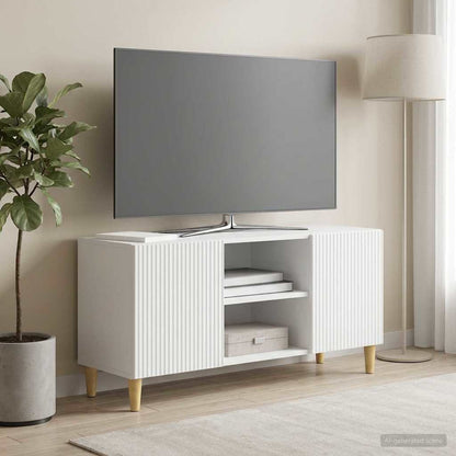 vidaXL TV Cabinet White 102 x 34.5 x 50 cm Engineered Wood
