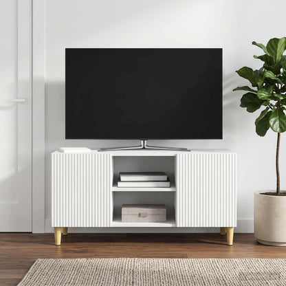 vidaXL TV Cabinet White 102 x 34.5 x 50 cm Engineered Wood