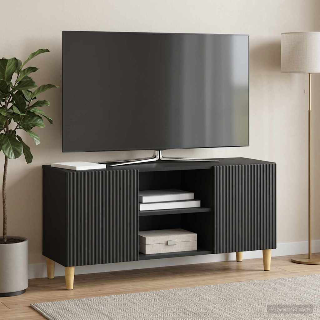 vidaXL TV Cabinet Black 102 x 34.5 x 50 cm Engineered Wood