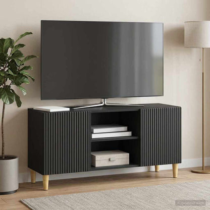 vidaXL TV Cabinet Black 102 x 34.5 x 50 cm Engineered Wood