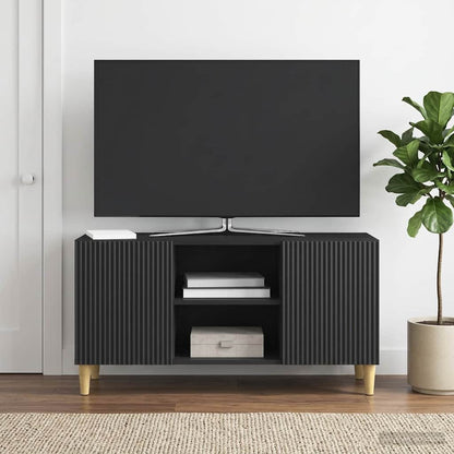 vidaXL TV Cabinet Black 102 x 34.5 x 50 cm Engineered Wood