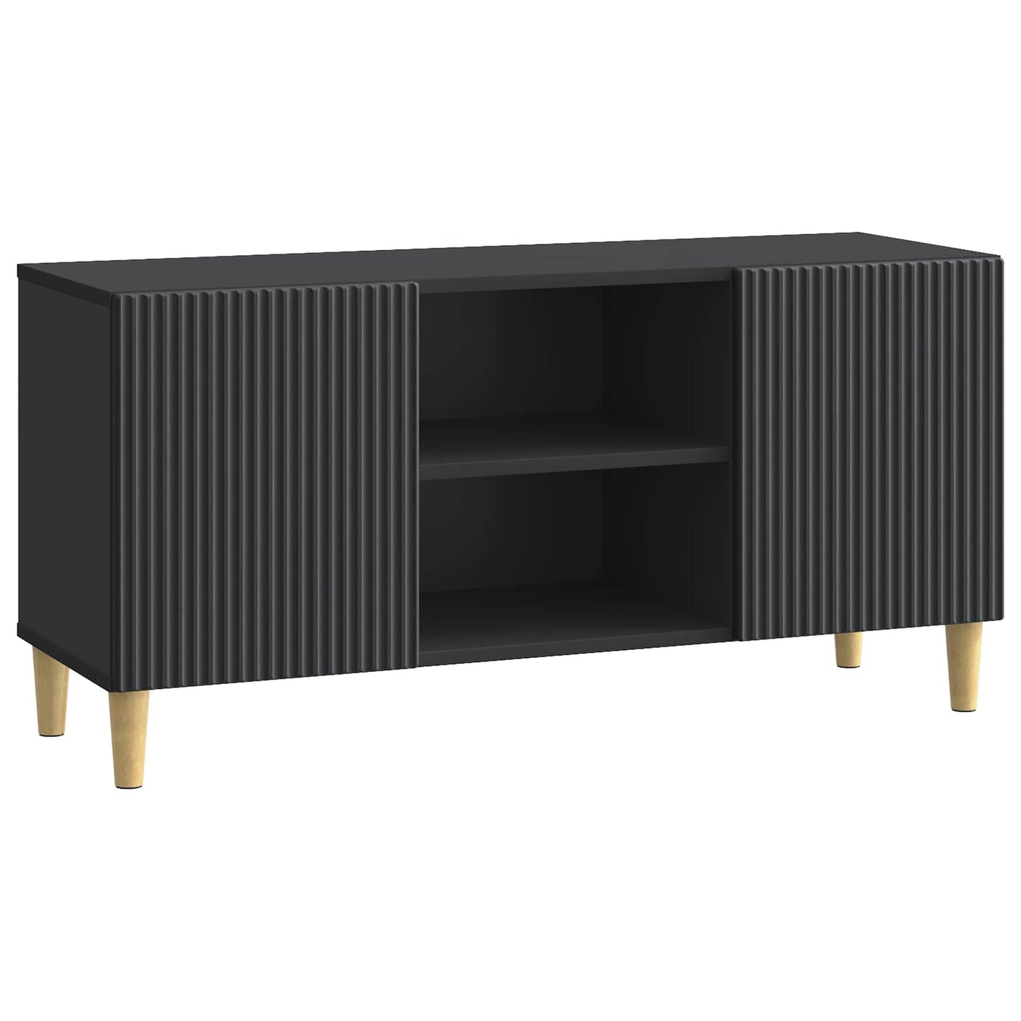 vidaXL TV Cabinet Black 102 x 34.5 x 50 cm Engineered Wood