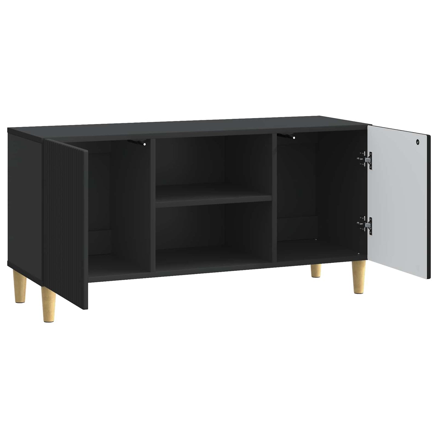 vidaXL TV Cabinet Black 102 x 34.5 x 50 cm Engineered Wood