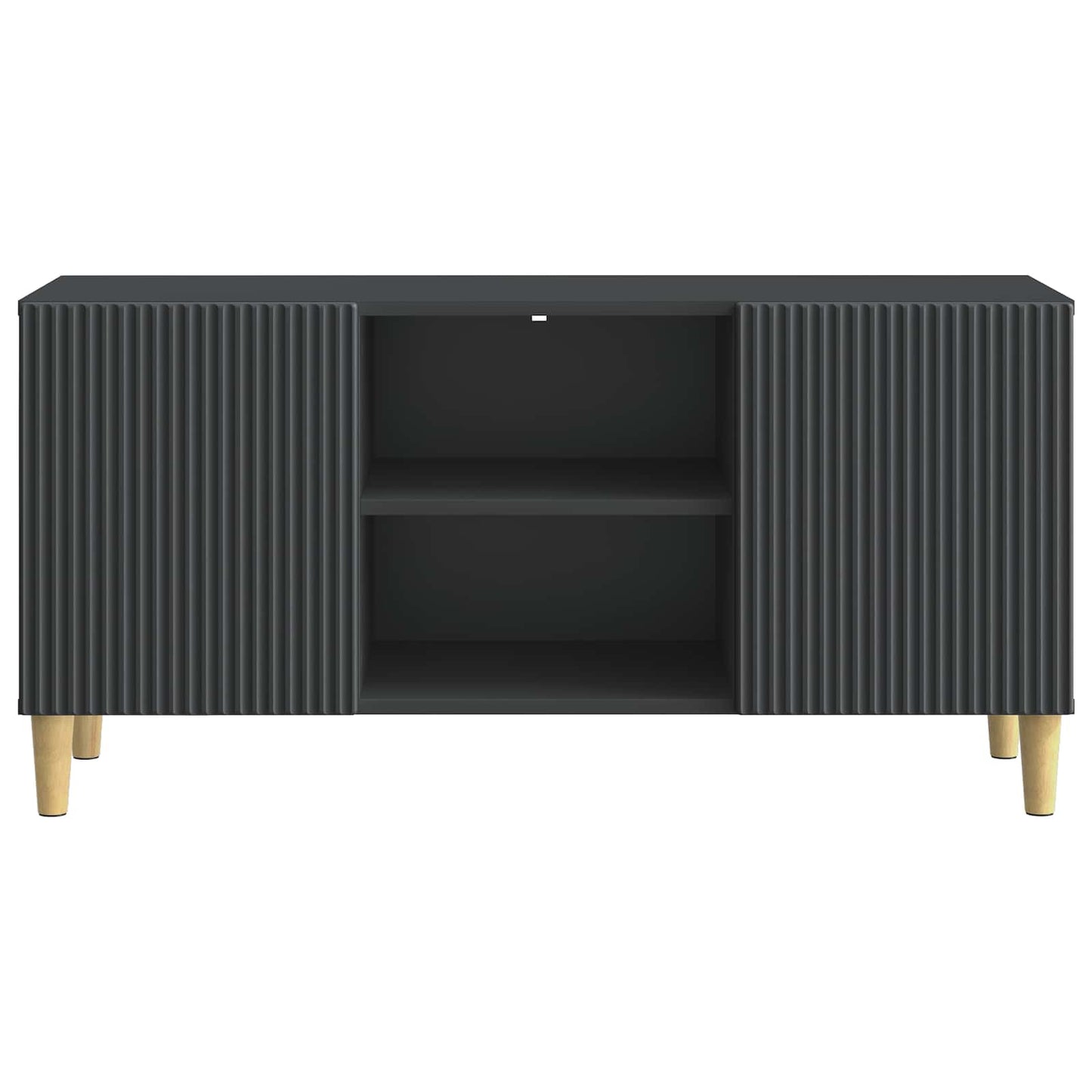 vidaXL TV Cabinet Black 102 x 34.5 x 50 cm Engineered Wood