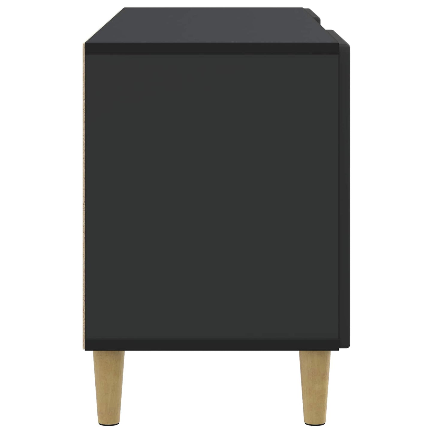 vidaXL TV Cabinet Black 102 x 34.5 x 50 cm Engineered Wood
