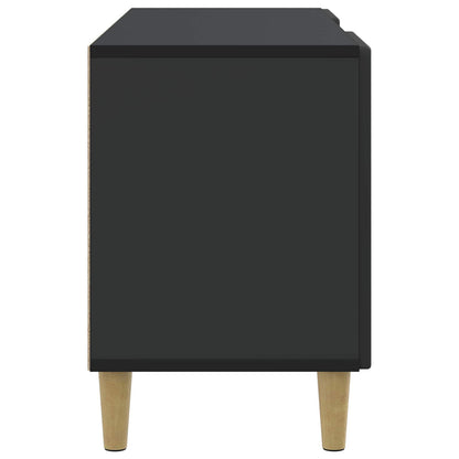 vidaXL TV Cabinet Black 102 x 34.5 x 50 cm Engineered Wood
