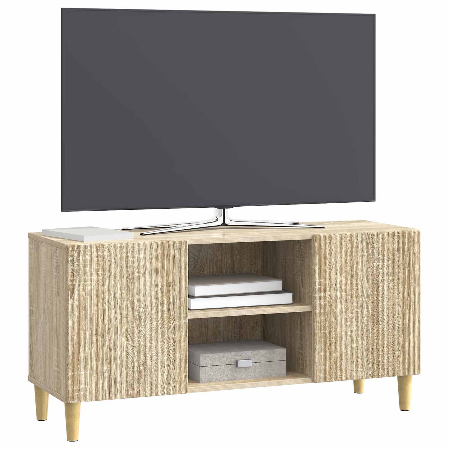vidaXL TV Cabinet Sonoma Oak 102 x 34.5 x 50 cm Engineered Wood