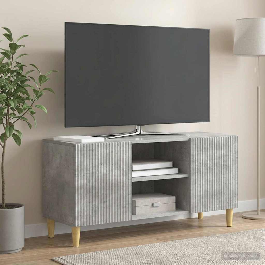vidaXL TV Cabinet Concrete Grey 102 x 34.5 x 50 cm Engineered Wood