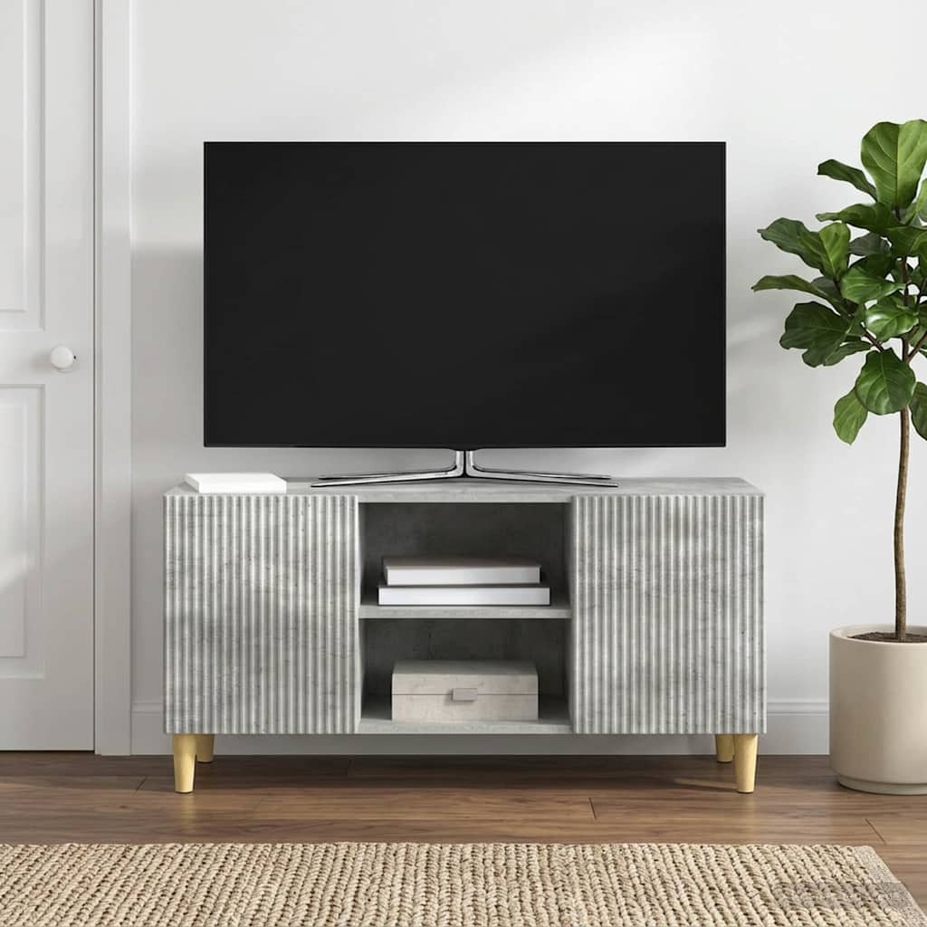 vidaXL TV Cabinet Concrete Grey 102 x 34.5 x 50 cm Engineered Wood