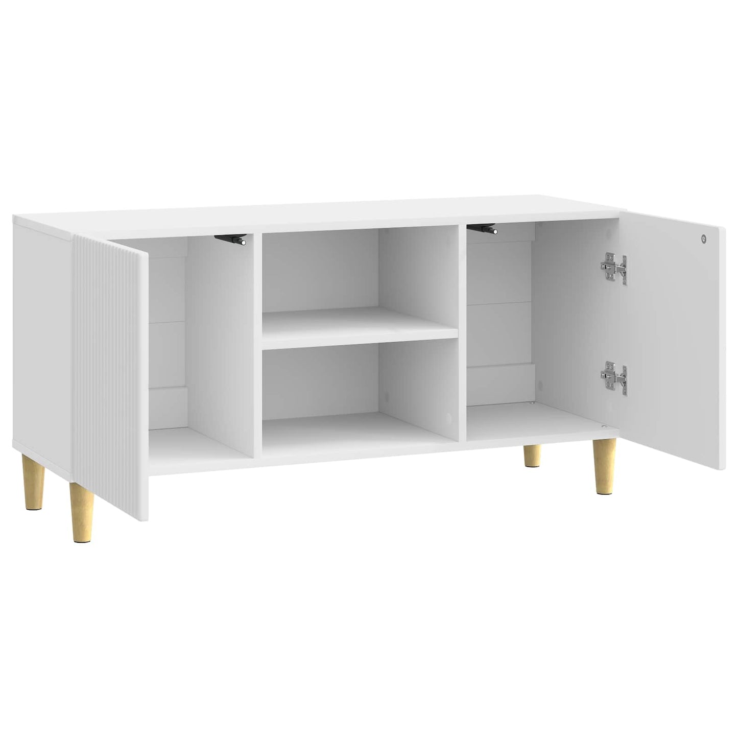 vidaXL TV Cabinet High Gloss White 102 x 34.5 x 50 cm Engineered Wood