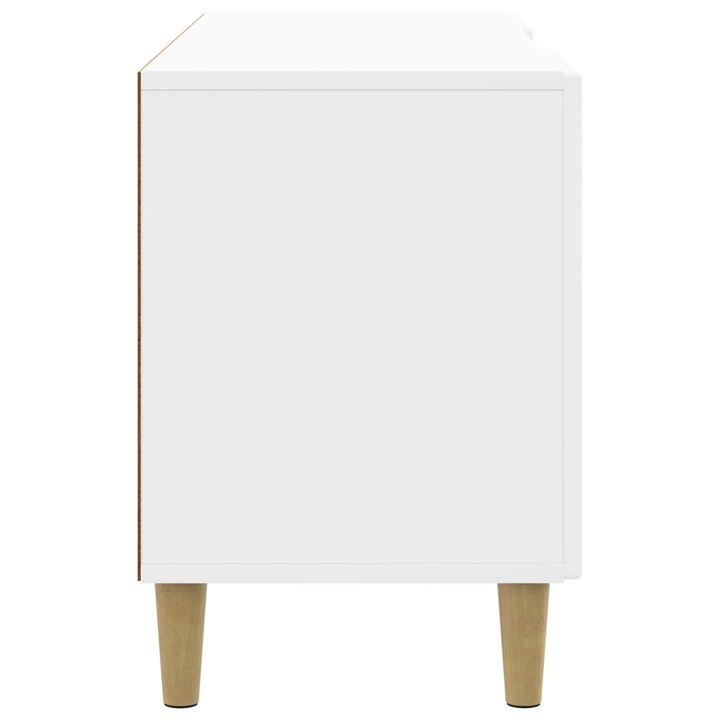 vidaXL TV Cabinet High Gloss White 102 x 34.5 x 50 cm Engineered Wood