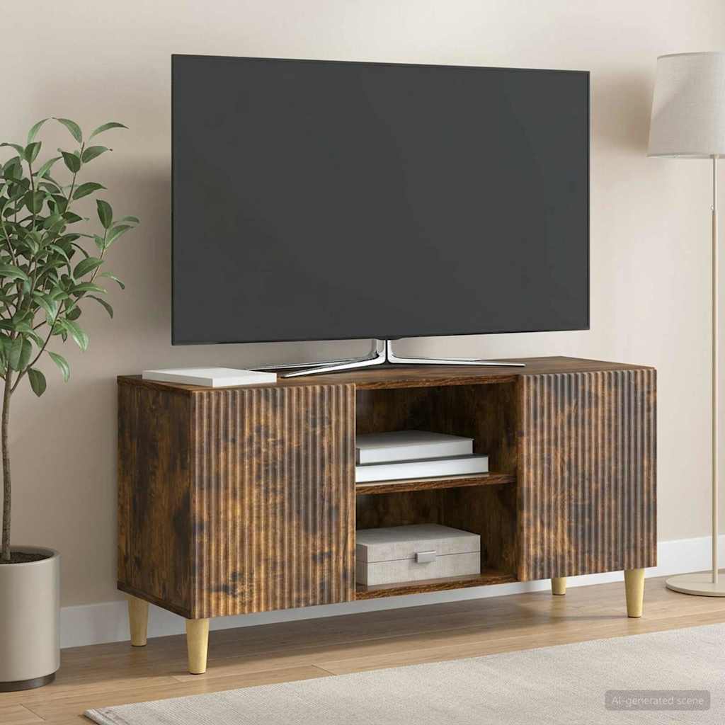 vidaXL TV Cabinet Smoked Oak 102 x 34.5 x 50 cm Engineered Wood
