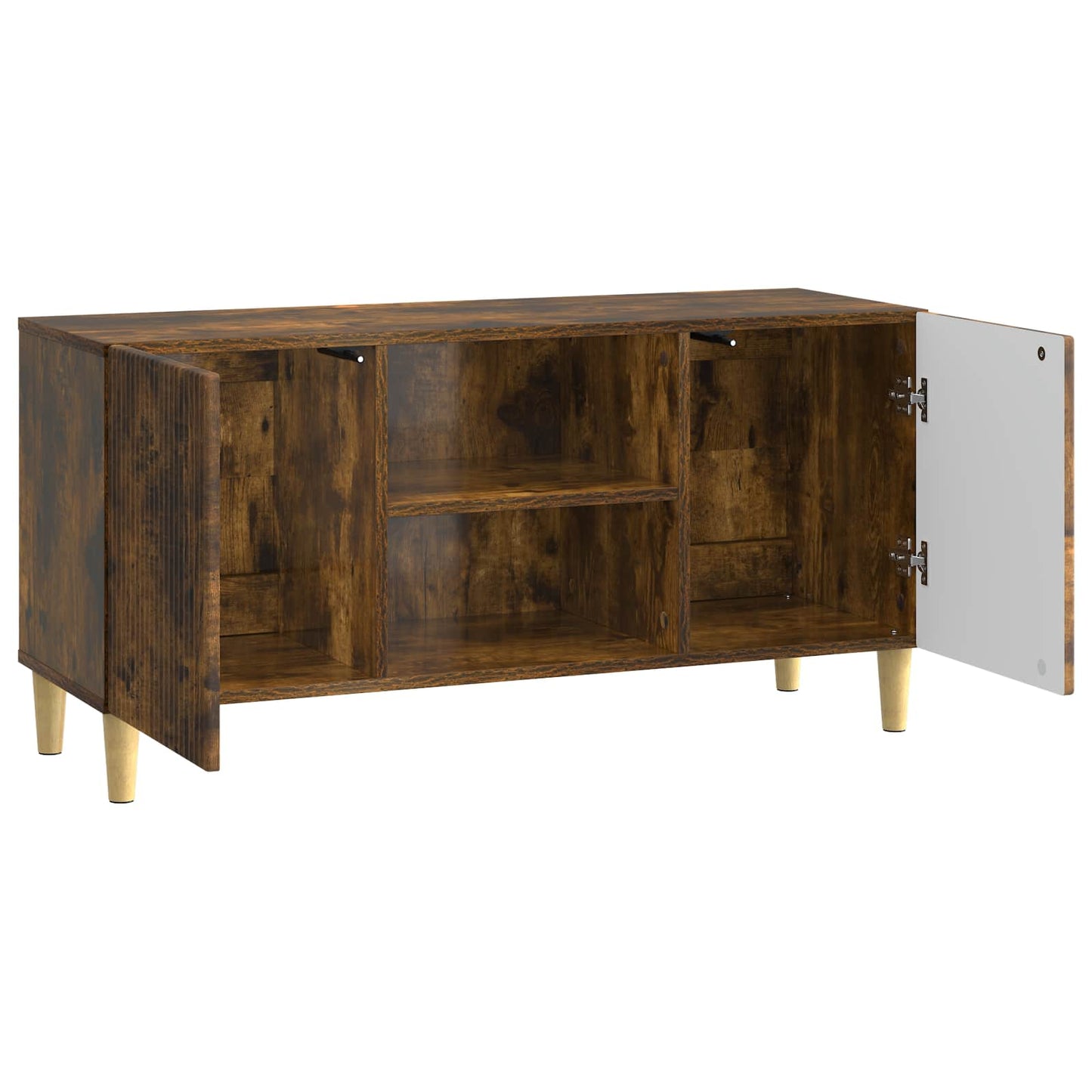 vidaXL TV Cabinet Smoked Oak 102 x 34.5 x 50 cm Engineered Wood