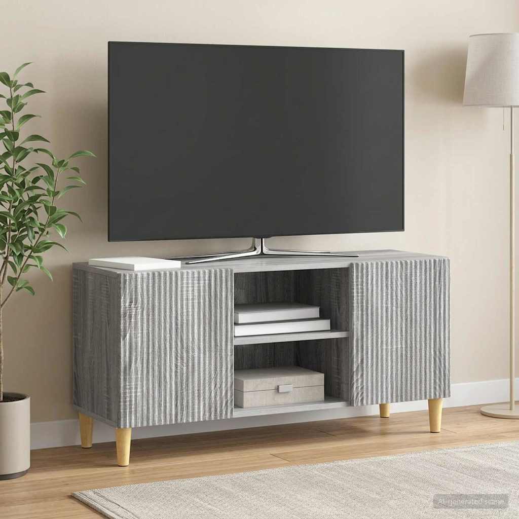 vidaXL TV Cabinet Grey Sonoma 102 x 34.5 x 50 cm Engineered Wood