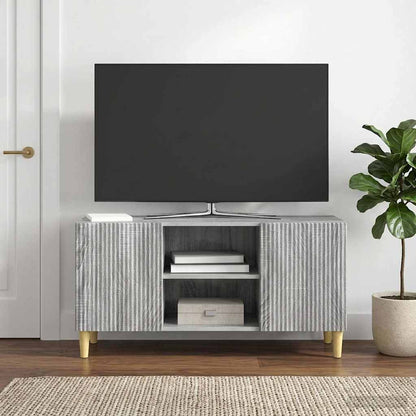 vidaXL TV Cabinet Grey Sonoma 102 x 34.5 x 50 cm Engineered Wood