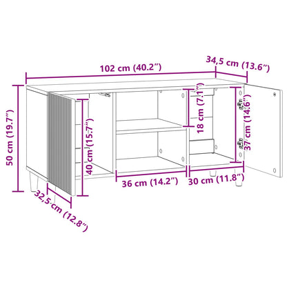 vidaXL TV Cabinet Artisan Oak 102 x 34.5 x 50 cm Engineered Wood