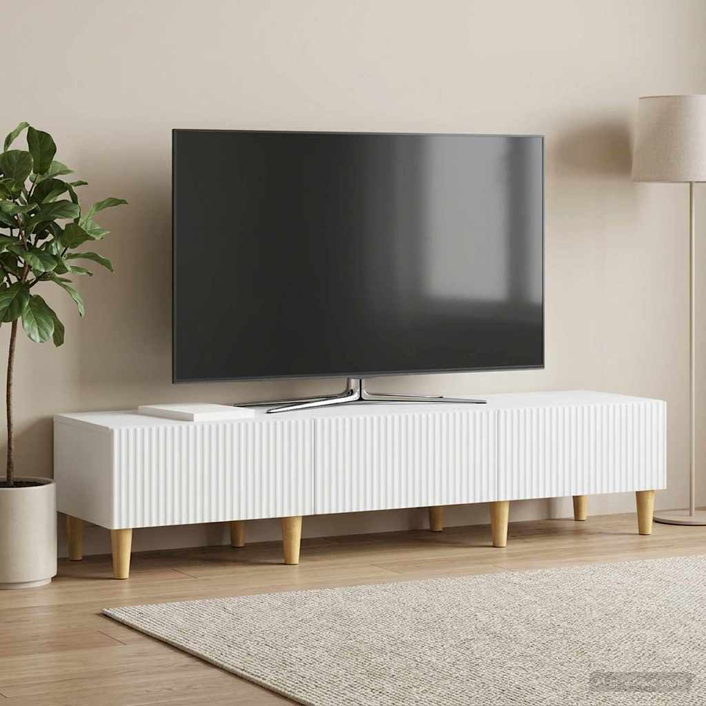 vidaXL TV Cabinet with Drawer White 147 x 34.5 x 30 cm Engineered Wood